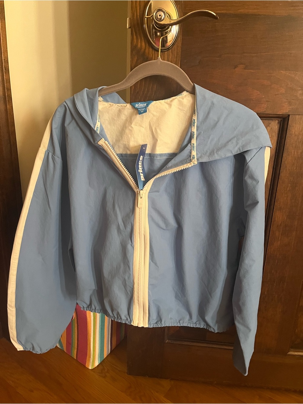 Prince Light Blue Pickleball Jacket with White Trim